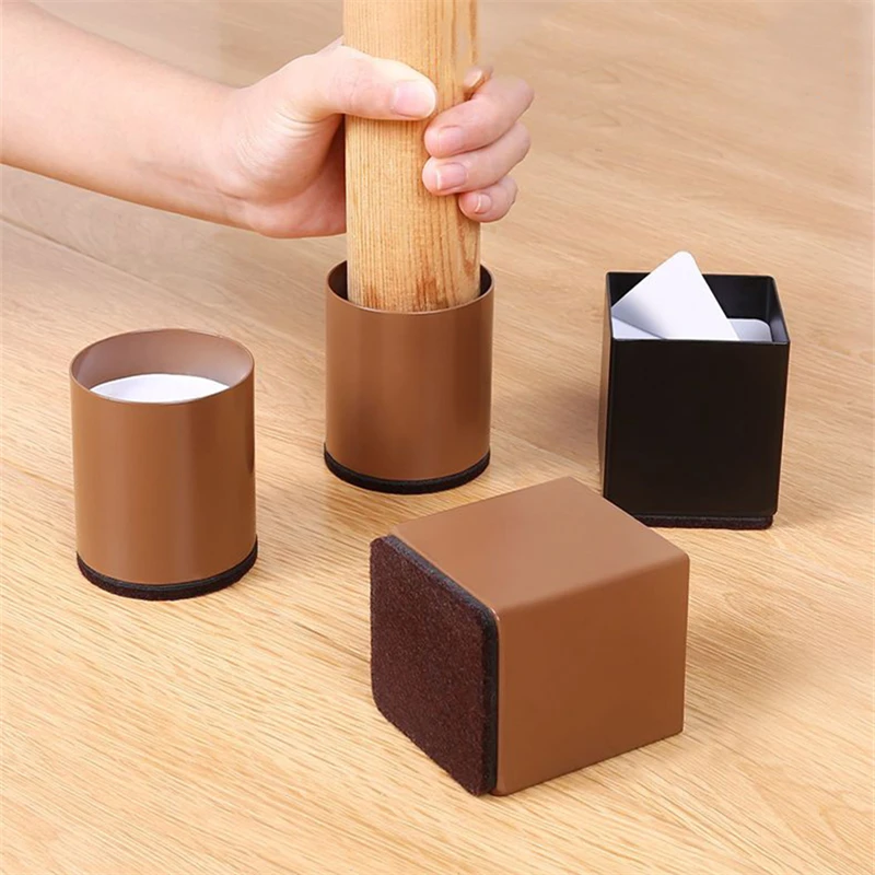 4 Pieces/lot Furniture Table Leg Wear-resistant Feet Pad Home Cabinet Sofa Heighten Foot Mat Office Desk Leg Feet Protect Pad
