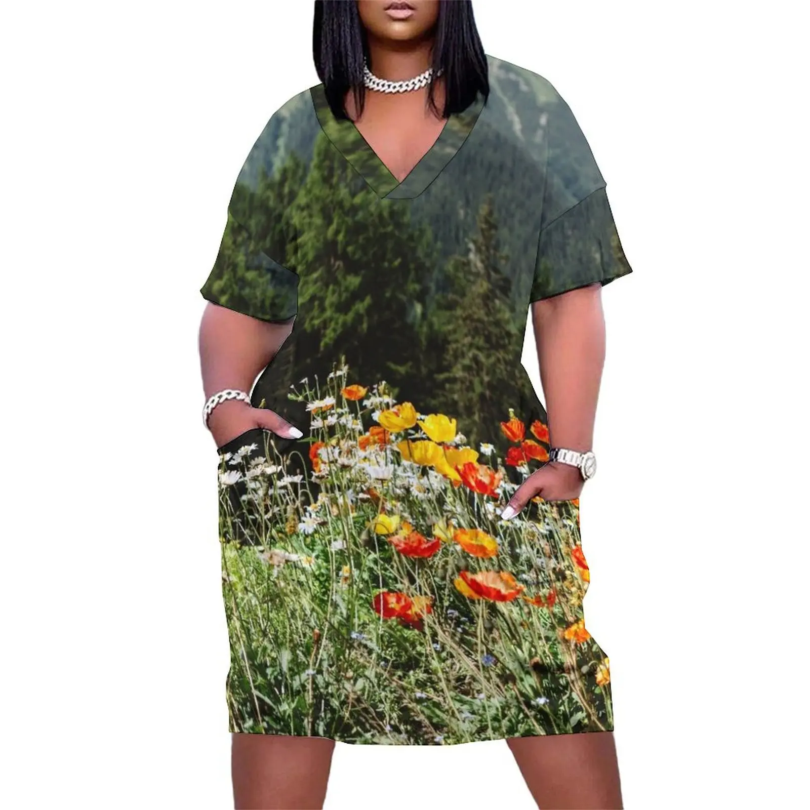 

Mountain garden Loose Pocket Dress prom clothes summer woman dress 2025 Women's dresses