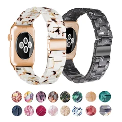 Transparent Resin Strap For Apple Watch Band 44mm 40mm 42mm 38mm correa Loop 41mm 45mm For iWatch Series 7 6 se 5 4 3 2 Bracelet