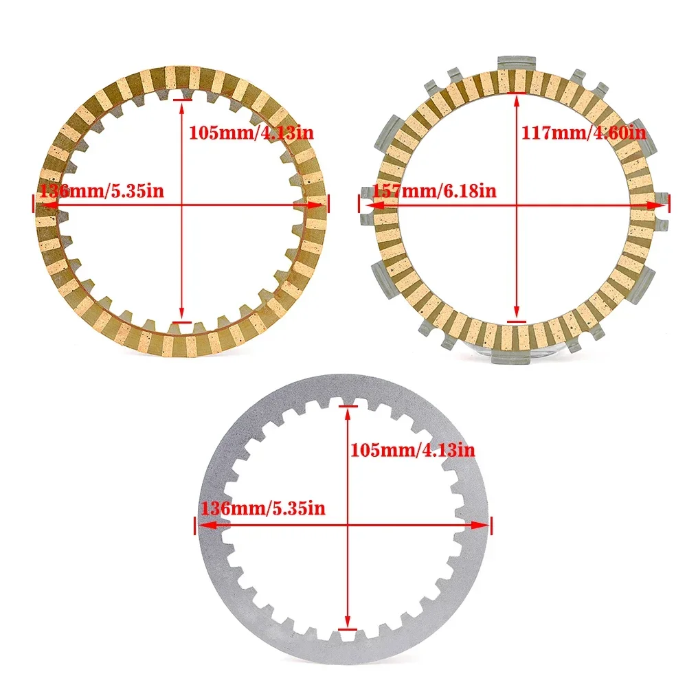 Clutch Plate For Yamaha XP500 TMAX 500 2001-2011 2010 2009 2008 2007 2006 2005 Clutch Friction Disc Plates XP T MAX T-Max 500