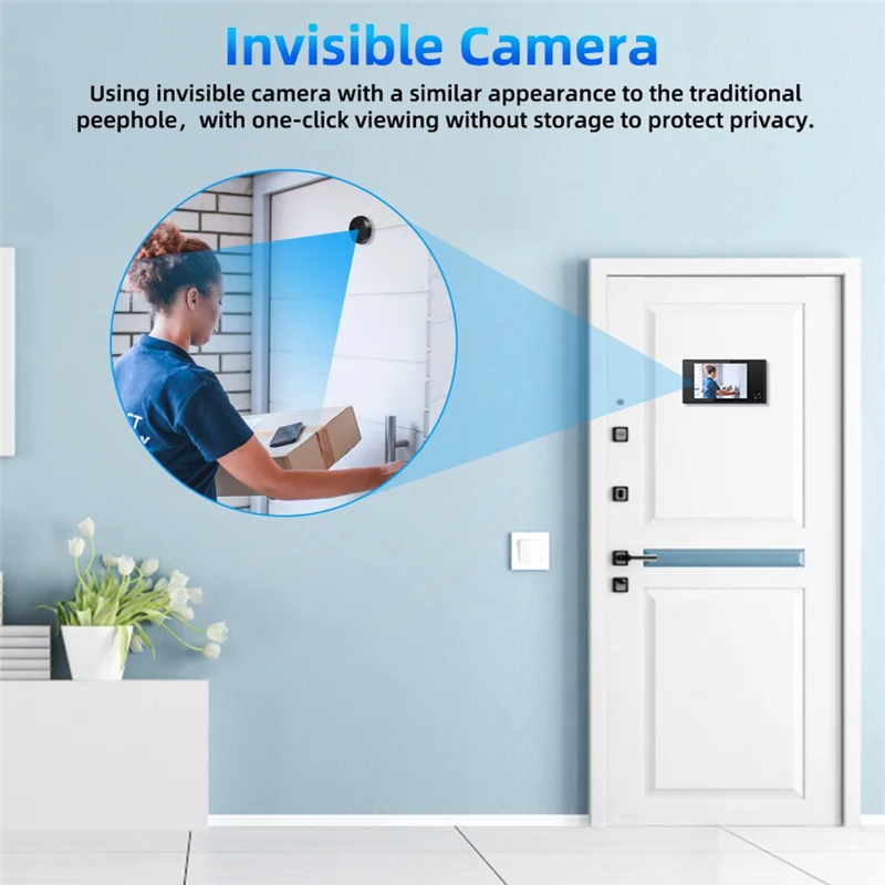 A92Z 3.5In Digital Door Viewer Peephole Camera 120°Wide-Angle LCD Monitor Home Security System Fits 35-100Mm Door Thickness