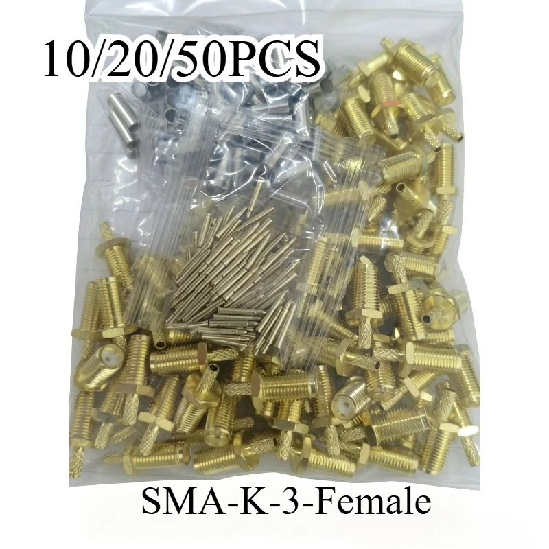 10/20/50Pcs SMA RP-SMA Crimp Connector Set SMA Male/Female & RP-SMA Male/Female for RG316  RG174 RG58 Coax Cable 50 Ohm