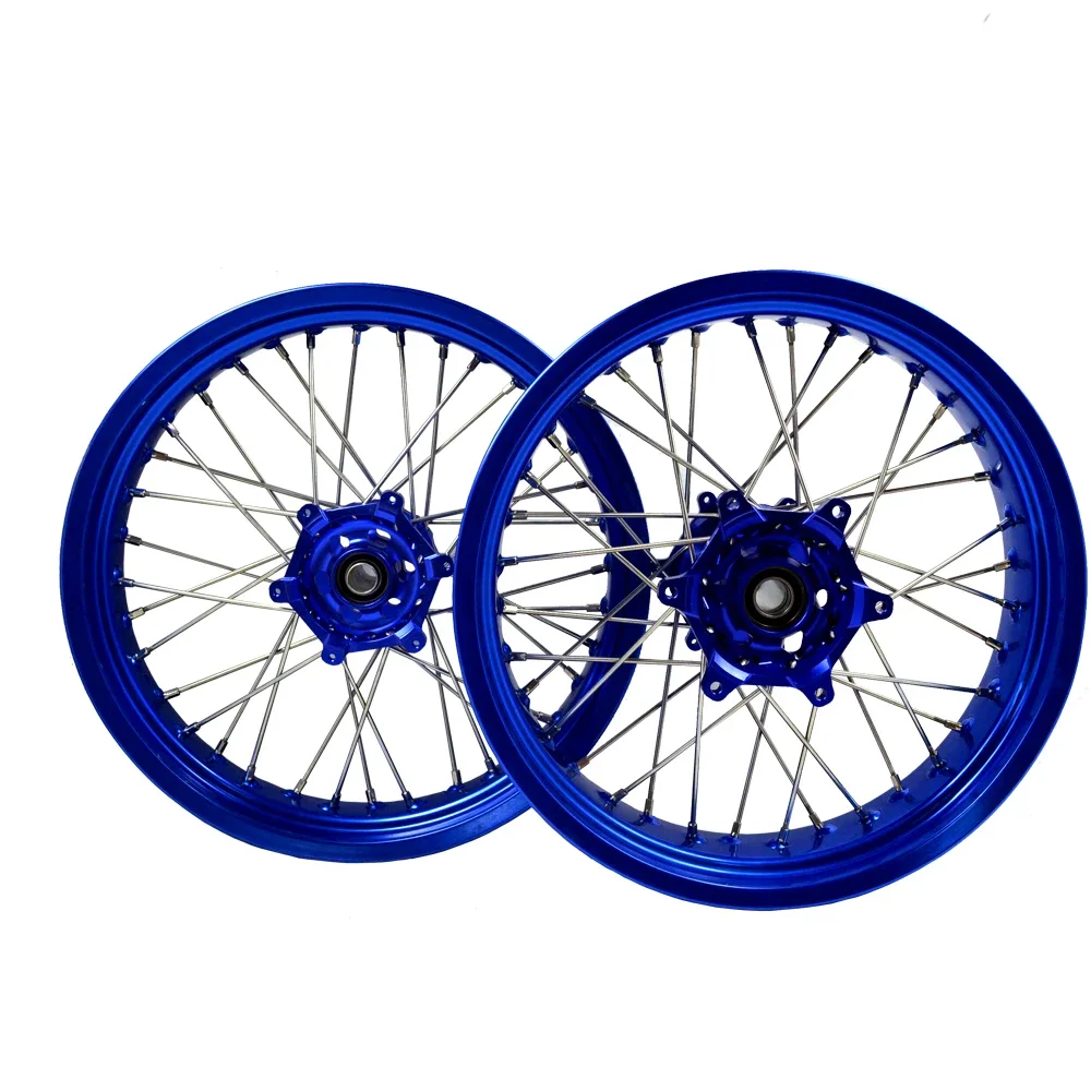 Motard 17 Inch Motorcycle Spoke Rims 36 Holes Supermoto Wheels For YZ250F YZ450F