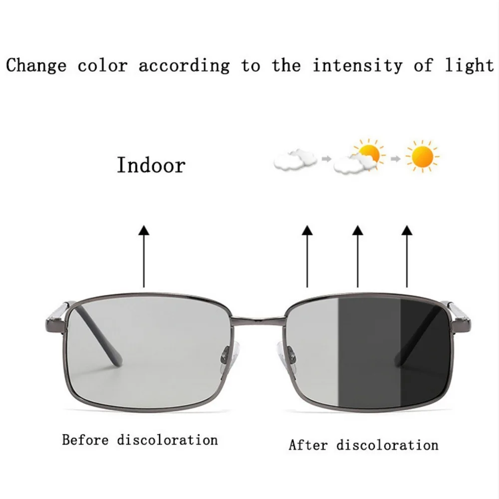 Color-changing Sunglass Men\'s Polarized Driving Glasses All-match UV Protection Riding Eyeglass Men