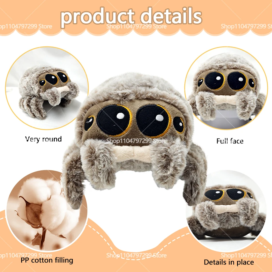 ตุ๊กตาแมงมุมน้อยน่ารัก ของเล่นตุ๊กตาผ้ากำมะหยี่นุ่ม ตุ๊กตาสัตว์การ์ตูนจากภาพยนตร์ ของเล่นตุ๊กตาเด็ก ของขวัญวันเกิด/คริสต์มาส