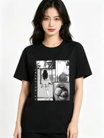 Fun Manga Lover T-shirt Harajuku Ahegao Girls Men's Summer  Casual Fashion Short Sleeves Loose and Airy