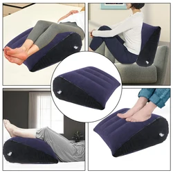 PVC Flocking For Travel Office Car Portable Inflatable Triangle Pillow Couple Love Cushion Foot Rest Air Pillow Relax Cushion