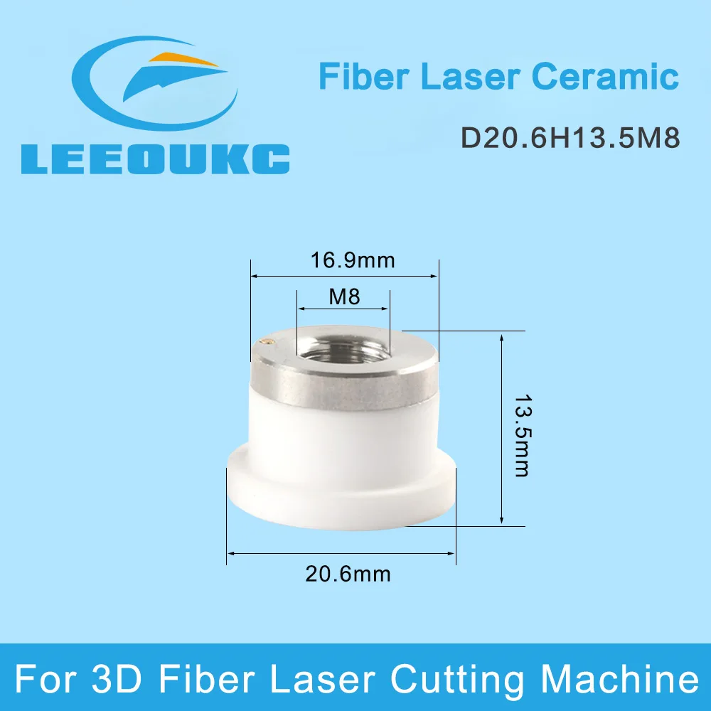 LEEOUKC 3D Laser Ceramic BD-01A portaugello utilizzato per Bodor Laser Head M8 D20.6mm H13.5