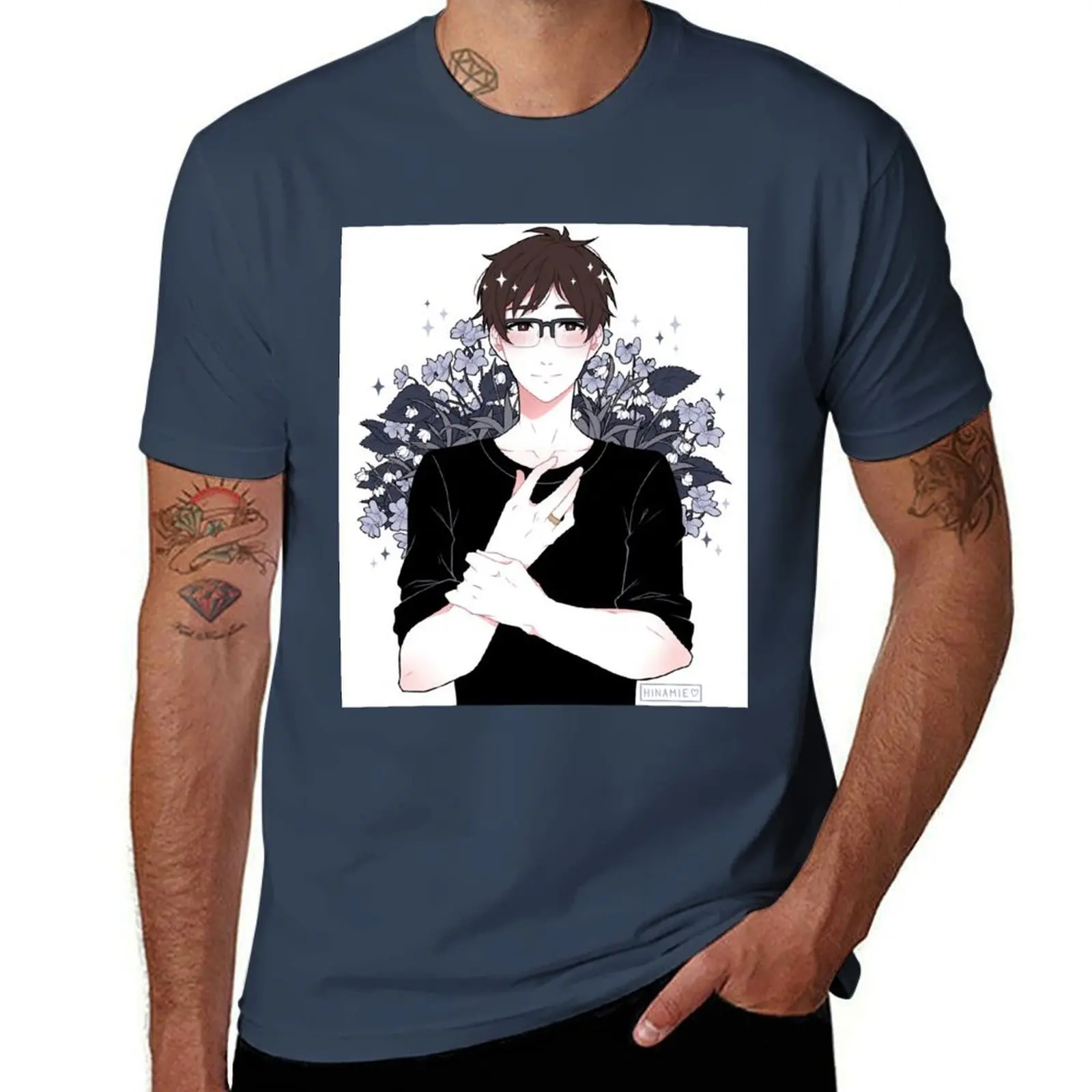 

Футболка с цветочным принтом Yuuri, базовая футболка для повседневного образа