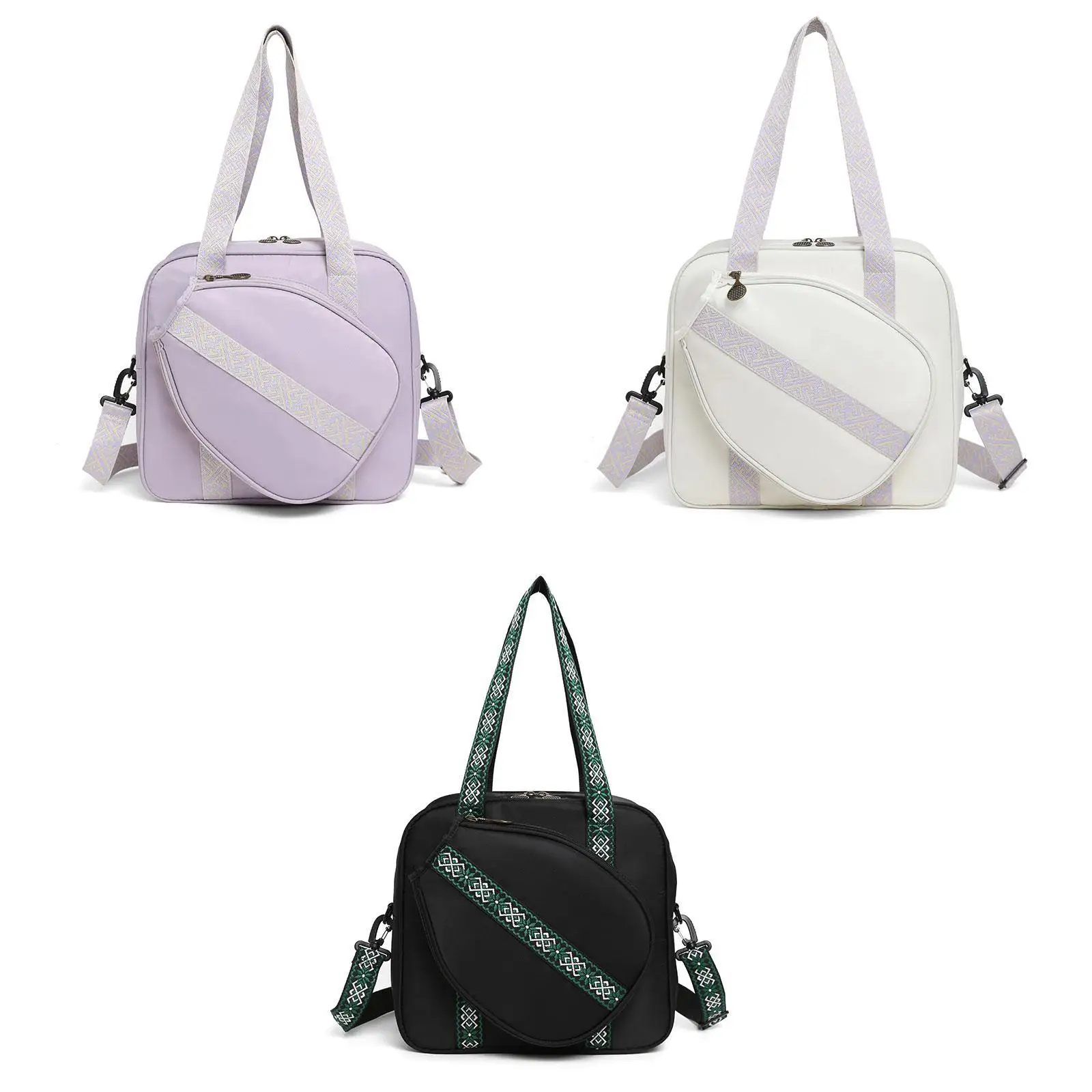 

Pickleball Racket Bag Tennis Tote Bag Carry Bag and Zipper Oxford Cloth Gym Bag