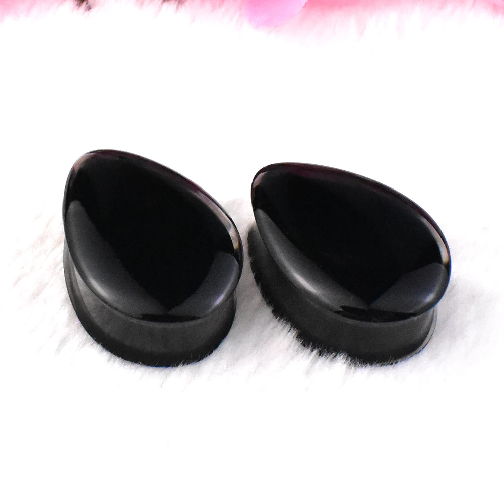 Water Drop Shape Acrylic Ear Tunnels Gauges and Plug Ear Expander Studs Stretching Ear Piercing Jewelry