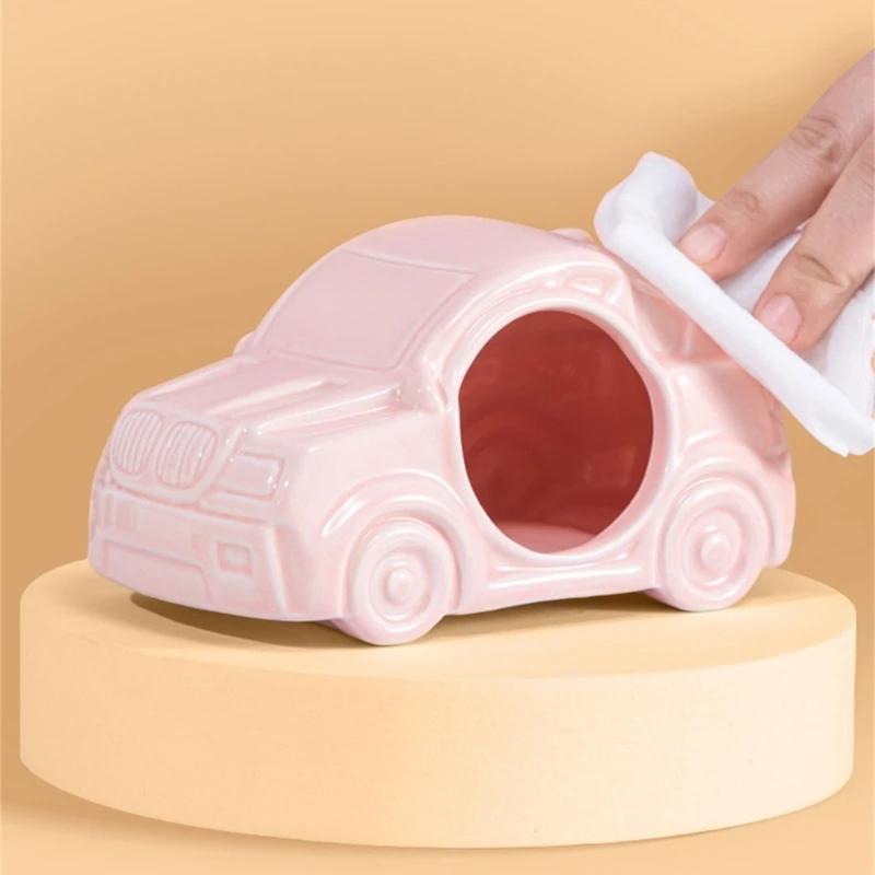 Ceramic Hamster Rodents Toy Hideout Toy for Summer Hot Weather House Hamster Cage Supply Mini Car-shape House