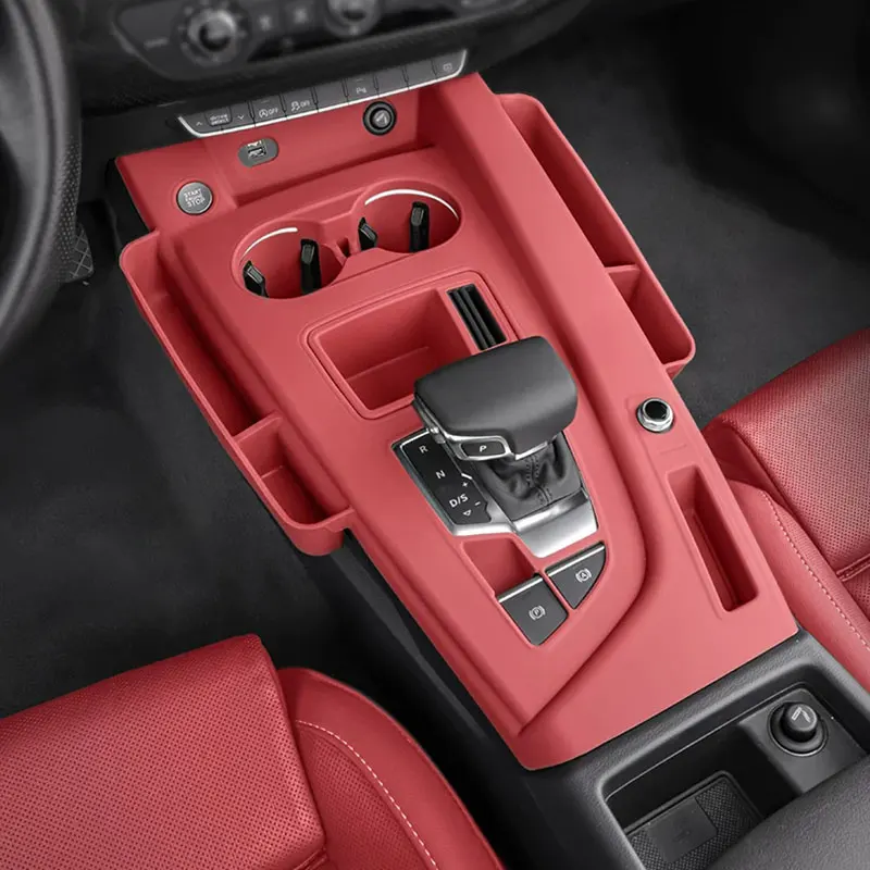 For Audi A4 A5 2020-2025 Silicone Central Control Gear Panel Protective Pad Interior Storage Box Modification Accessories