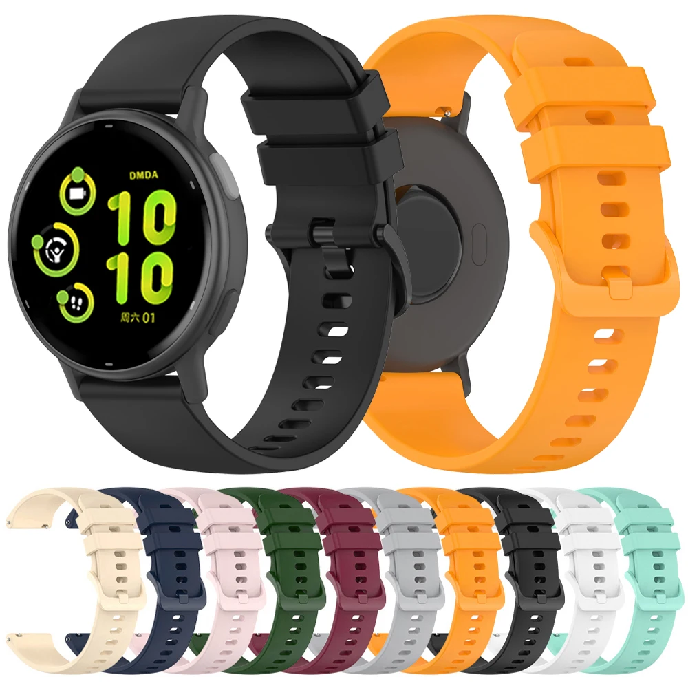 20 مللي متر 22 مللي متر الفرقة ل Garmin Vivoactive 5 6 حزام استبدال سيليكون سوار Forerunner 265 255 165 متر 570 Venu 3 Sq 2 اكسسوارات