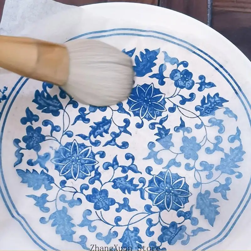 Keramik-Unterglasur-Aufkleber für Brennprojekte in eleganter blau-weißer Ästhetik 3XUF – Detail 5