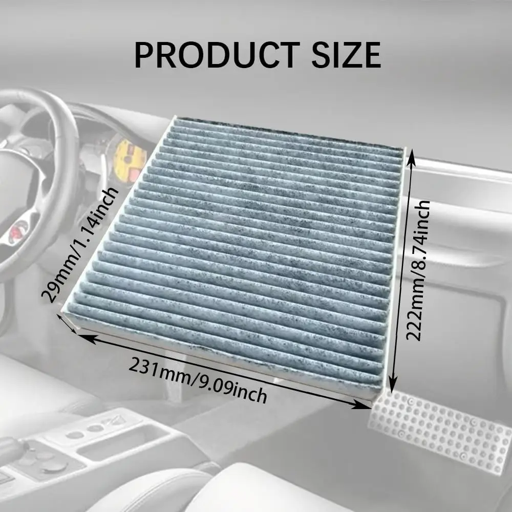 Substituição do filtro de ar da brisa fresca do carro para o passageiro do carro, filtro de ar da cabine com carvão ativado, filtros de ar do compartimento automático