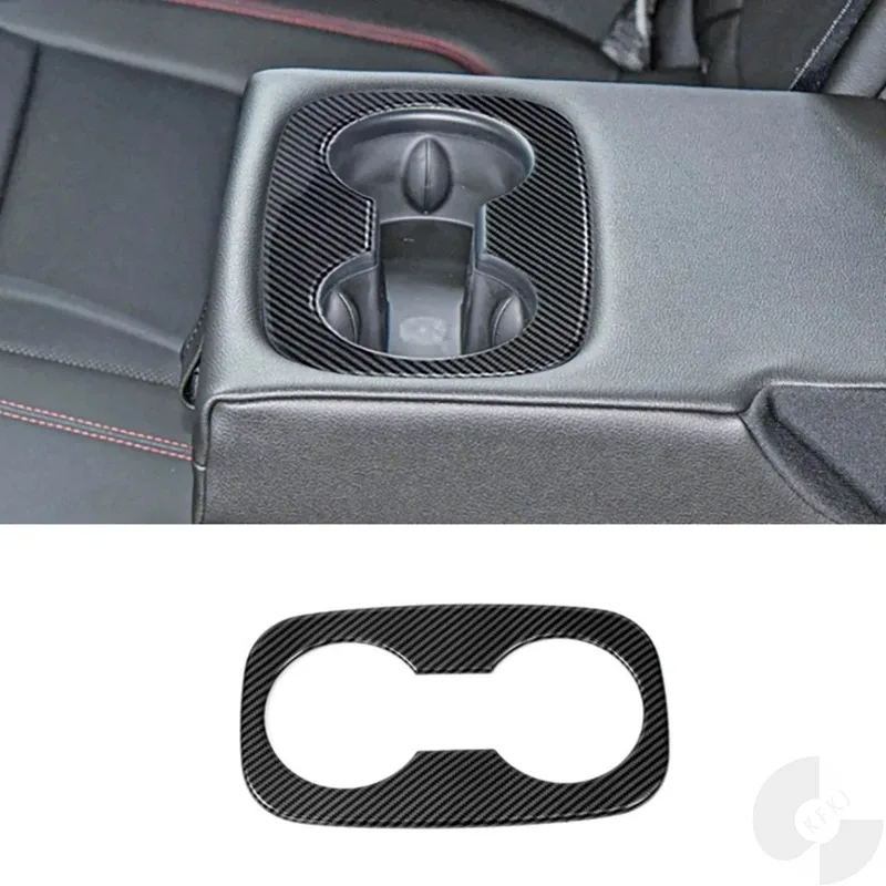 

Tiy Quality Rear Cup Holder Cover Bezel Trim Accessories Parts ABS Carbon FiberFor Chevrolet Seeker 2023 2024