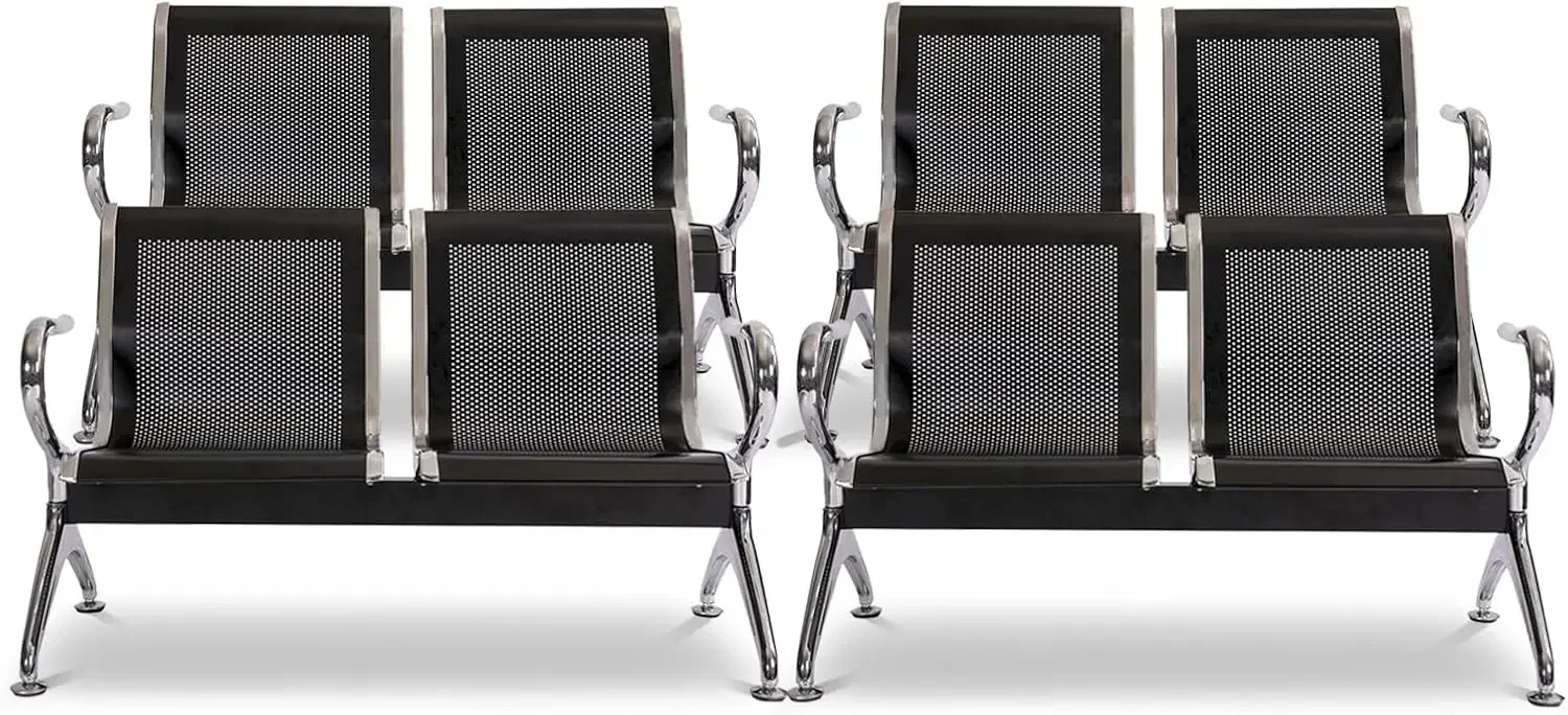 

Набор стульев для приема из 4 стульев для приема в комнате ожидания, 2-местные офисные стулья для гостей и стулья для приема