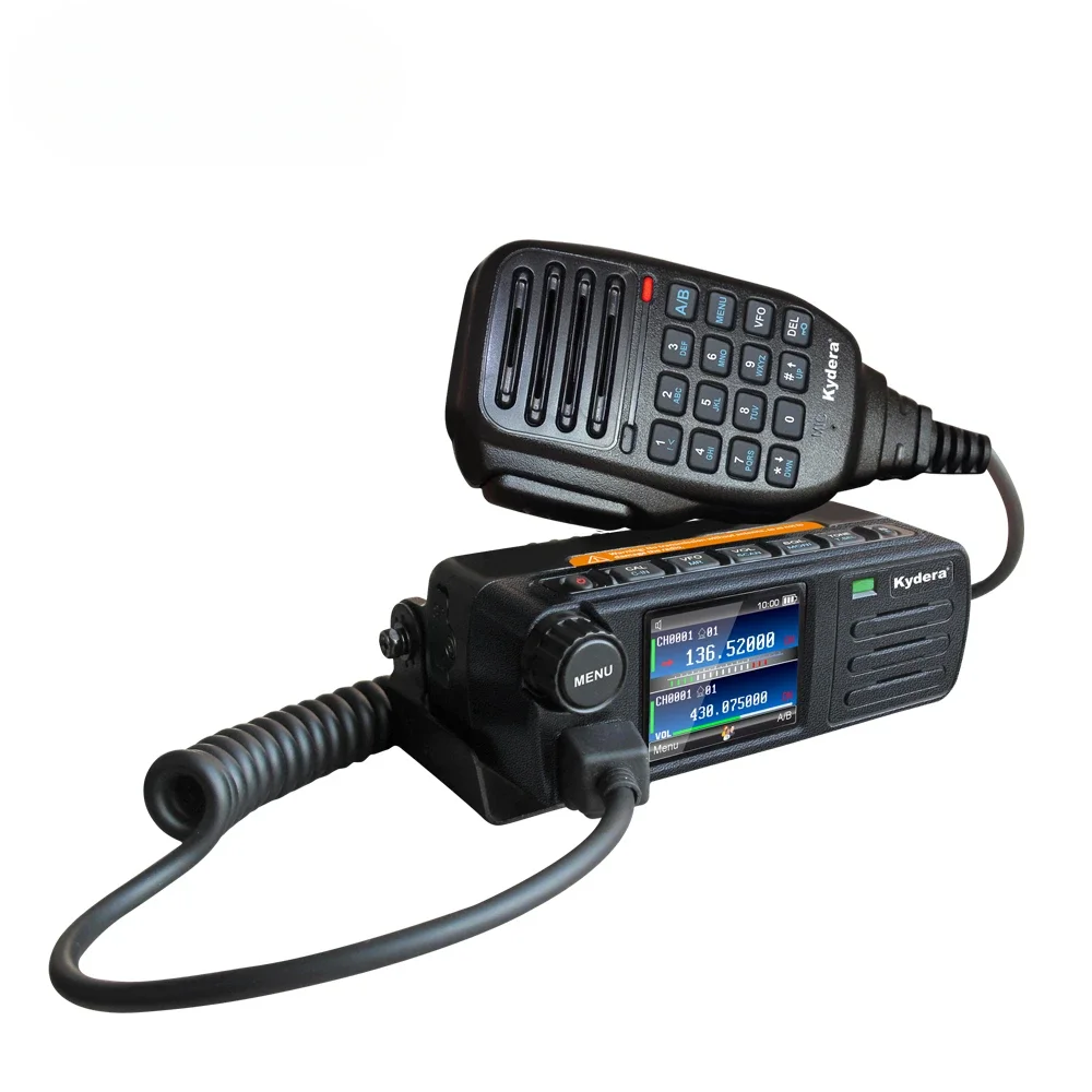 VHF UHF Mini Dual Band DMR Mobile Radio CDR-300UV Vehicle Mounted Two Band DMR Amateur Walkie Talkie & PC Cable