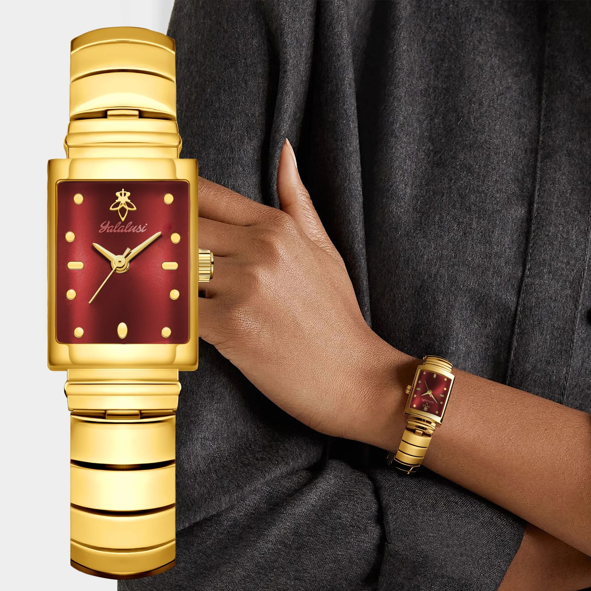 

New Vintage Square Ladies Watch Niche Quartz Timepiece Mid-Century Minimalist Luxury Student Watch Quartz Timepiece Gift