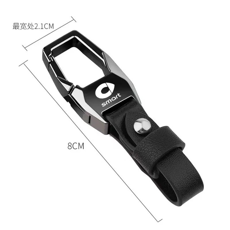 for Smart 451 brabus Smart 453 fortwo  Deluxe Leather car Keychain Keyring Keychain Lanyard Gift Keychain 