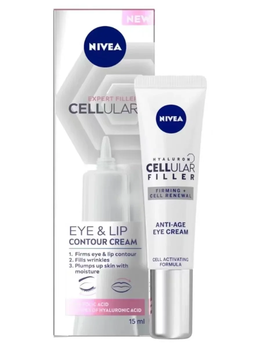 

NIVEA CELLULAR Cellular Activation Anti-Wrinkle Firming Eye Cream Lip Cream Intense Hydration Moisturise Skincare Rare Beauty