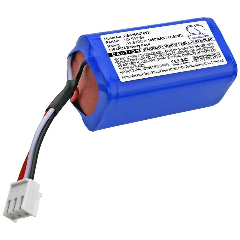 Vacuum 1400mAh Battery For Philips 4IFR19/66 CP0111/01 Severin Chill 4404048 FC8700 FC8603 FC8705 FC8710 SmartPro Compact