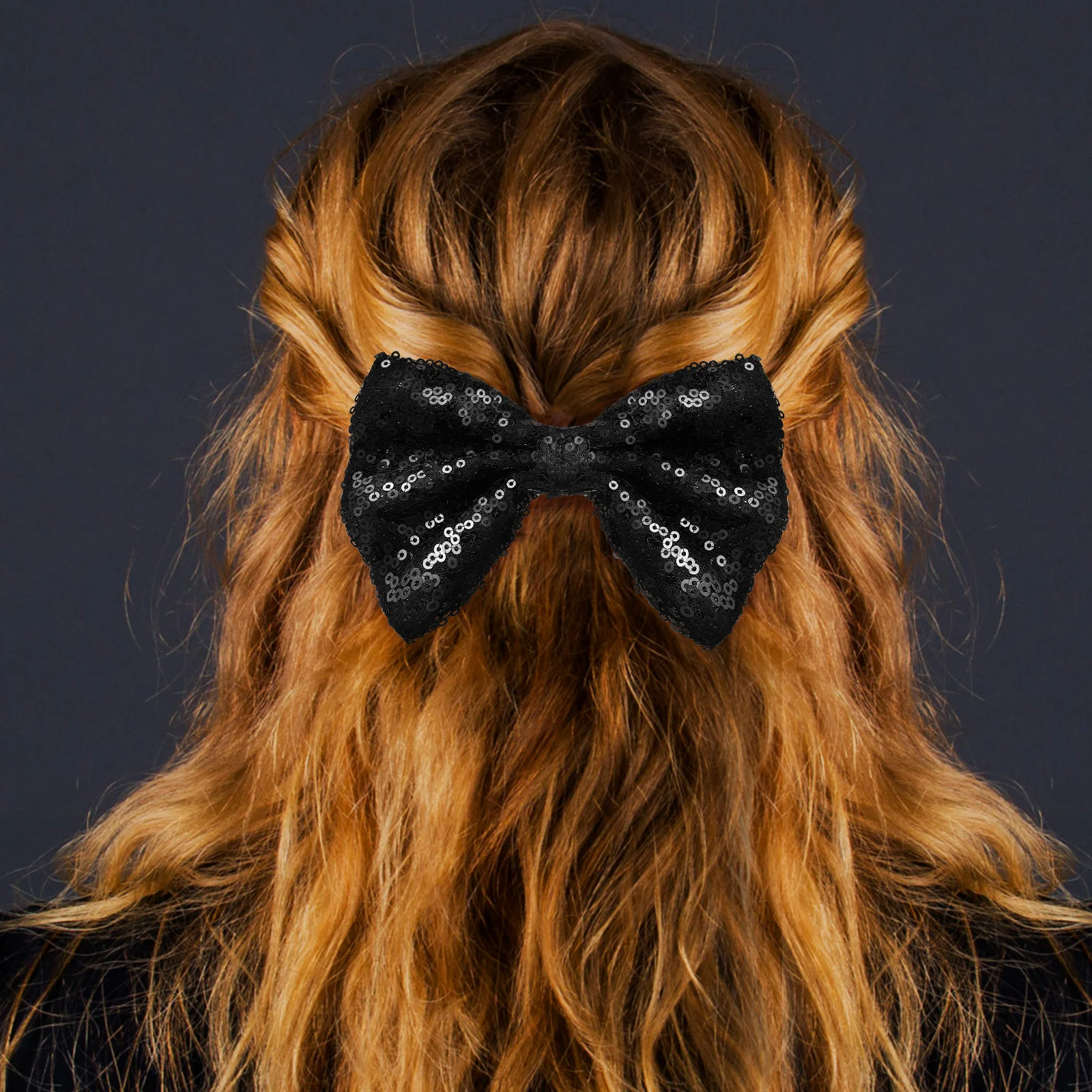 

3pcs Glitter Bows Large Sequin Bowknot Clips Alligator Hair Clips for Women Teens Accessories