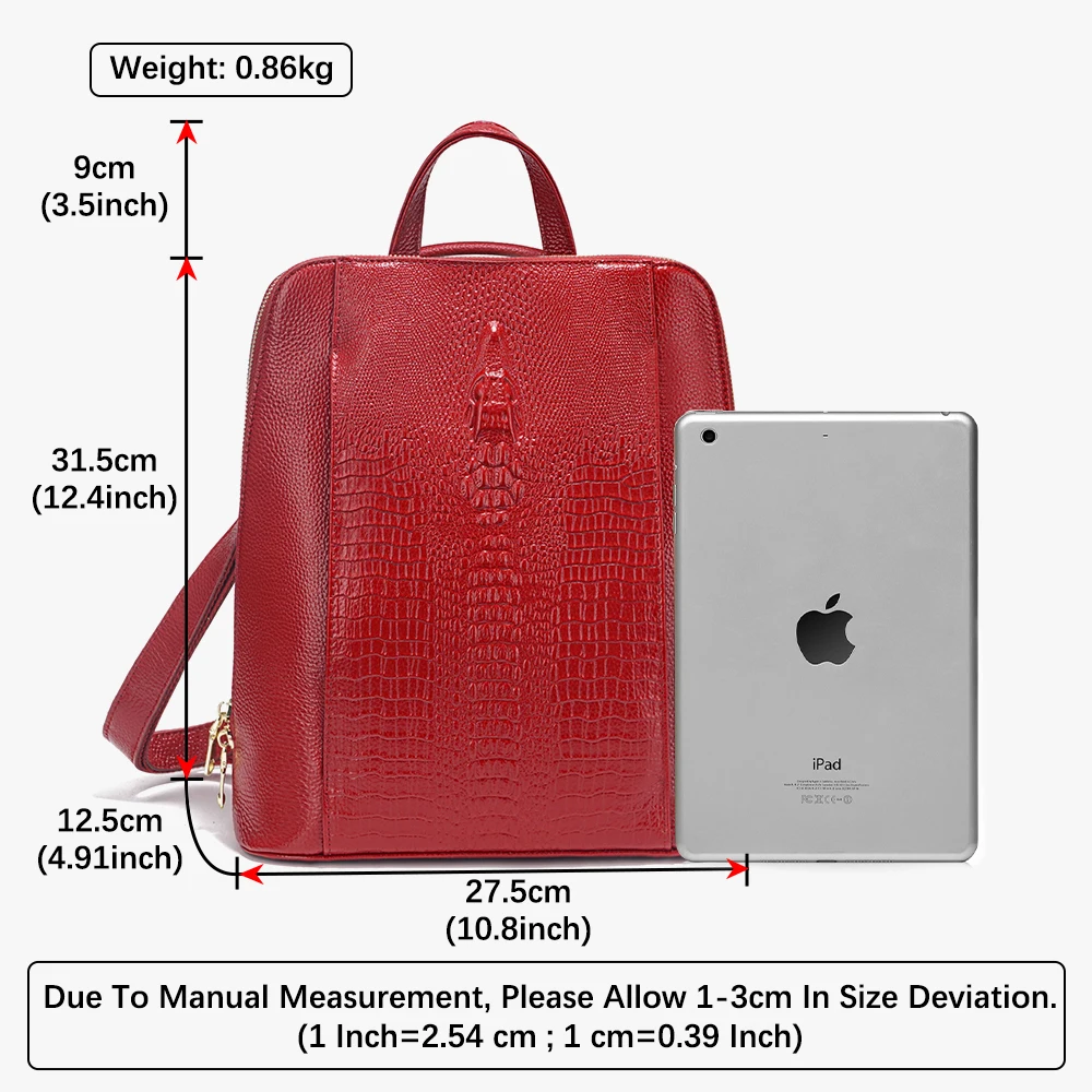 Zency 100% Genuine Leather Bac - Leather Work Womens Backpack ulasan dan harga