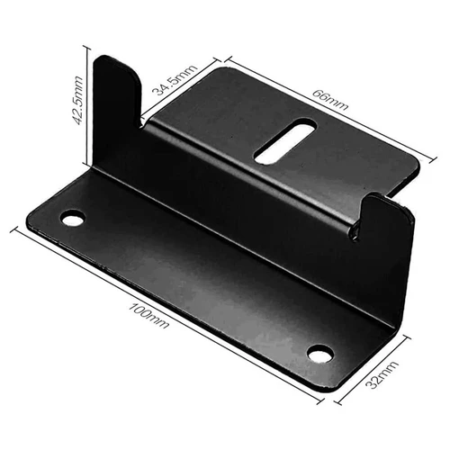 Imagen 2 del producto 1 Juego de soportes de montaje de panel solar negro para autocaravanas yates soportes de panel solar en forma de Z fijación de acero inoxidable co