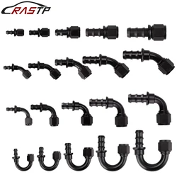 New AN4/AN6/AN8/AN10/AN12 Straight 0/45/90/180 Degree Female Swivel to Push Lock Hose End Fitting Oil Fuel Hose End Adaptor Kit