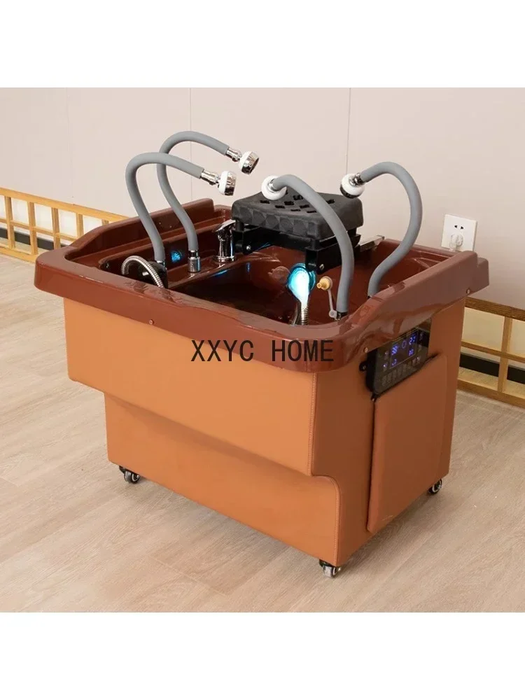 

Бассейн для терапии головы Подвижное хранилище воды Нагрев Циркуляция воды Фумигация Физиотерапия Уход за волосами Красота