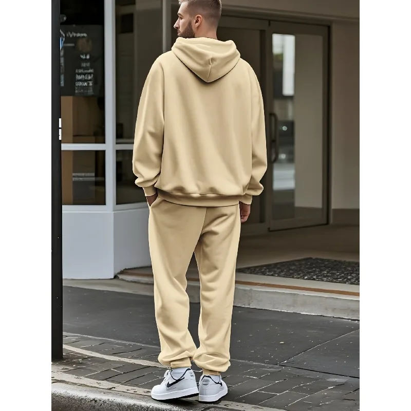 مجموعة هوديي رياضية كاجوال للرجال مطبوعة ثلاثية الأبعاد بأحرف بيج ممتازة، نمط وحدة تحكم ألعاب الخريف والشتاء مريح