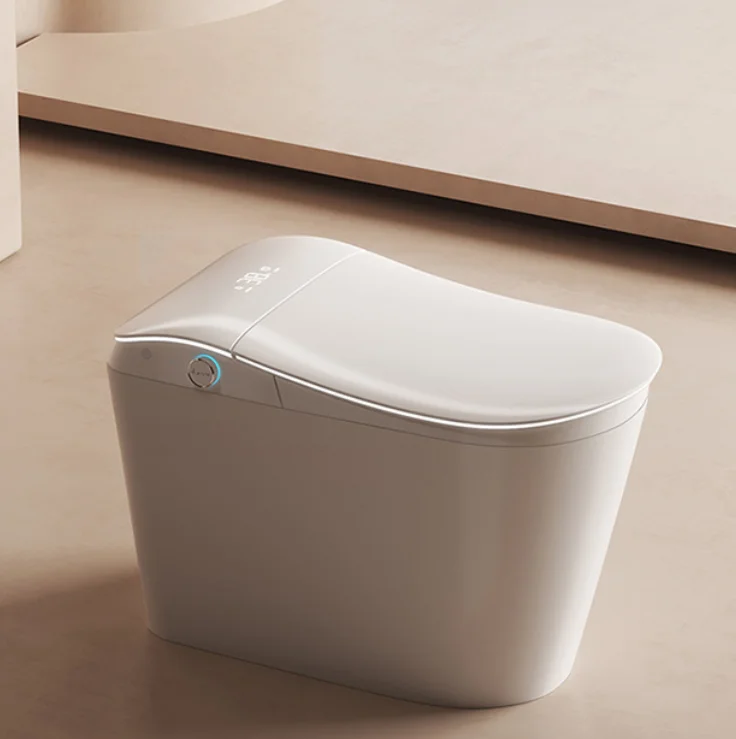 

Modern Smart Ceramic Toilet Automatic Sanitary Ware Foot Sensor Floor Mounted Remote Control Included Complete Bathroom Set Tank