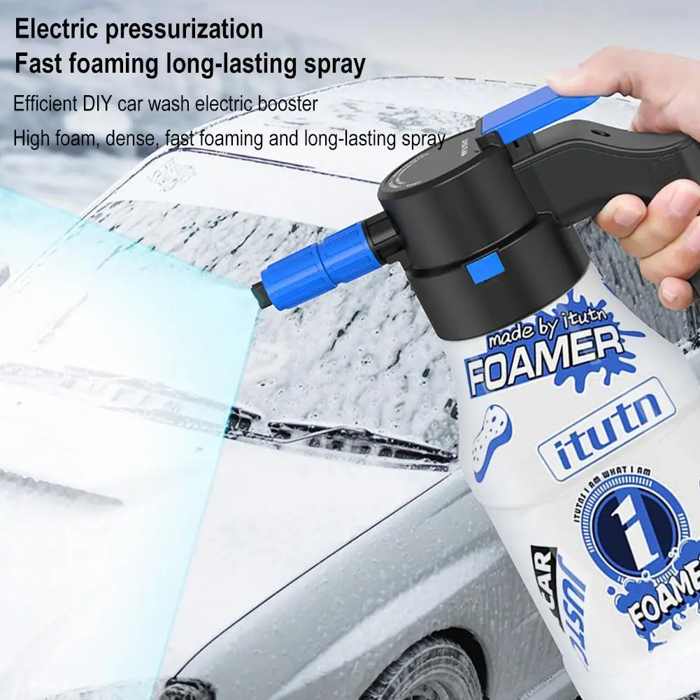 

1.5L Electric Foam Sprayer Wash Watering Can High-pressure Spray Washer Nozzle Car Body Interior Home Cleaning Accessories