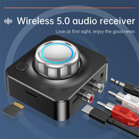 Wireless Receiver Bluetooth 5.0 3D Stereo Music Audio Adapter TF Card R/L RCA 3.5mm AUX Jack For Car kit Wired Speaker Headphone