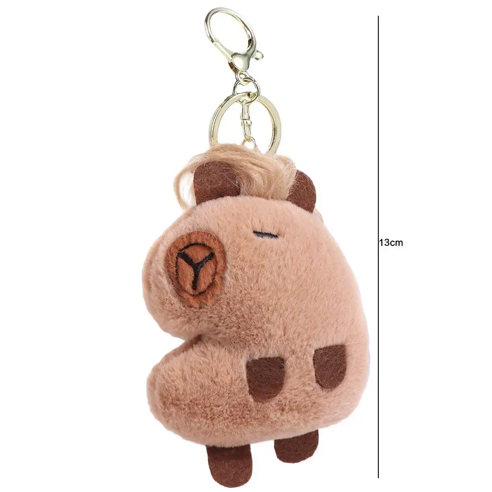 Simulation Capybara Capybara Plush Pendant Cloth Doll Carpi Steak Capybara Plush Keyring Cartoon Soft Capybara Plushie Doll