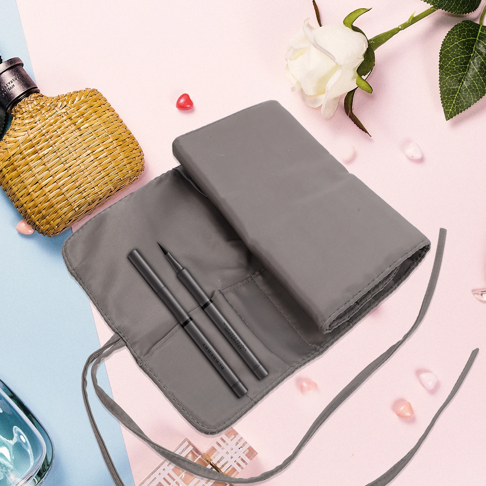 

Makeup Brush Storage Bag Portable Lightweight Travel Toiletry ganizer Rolling Case Pouch Holder For Brushes Dust Proof Beauty