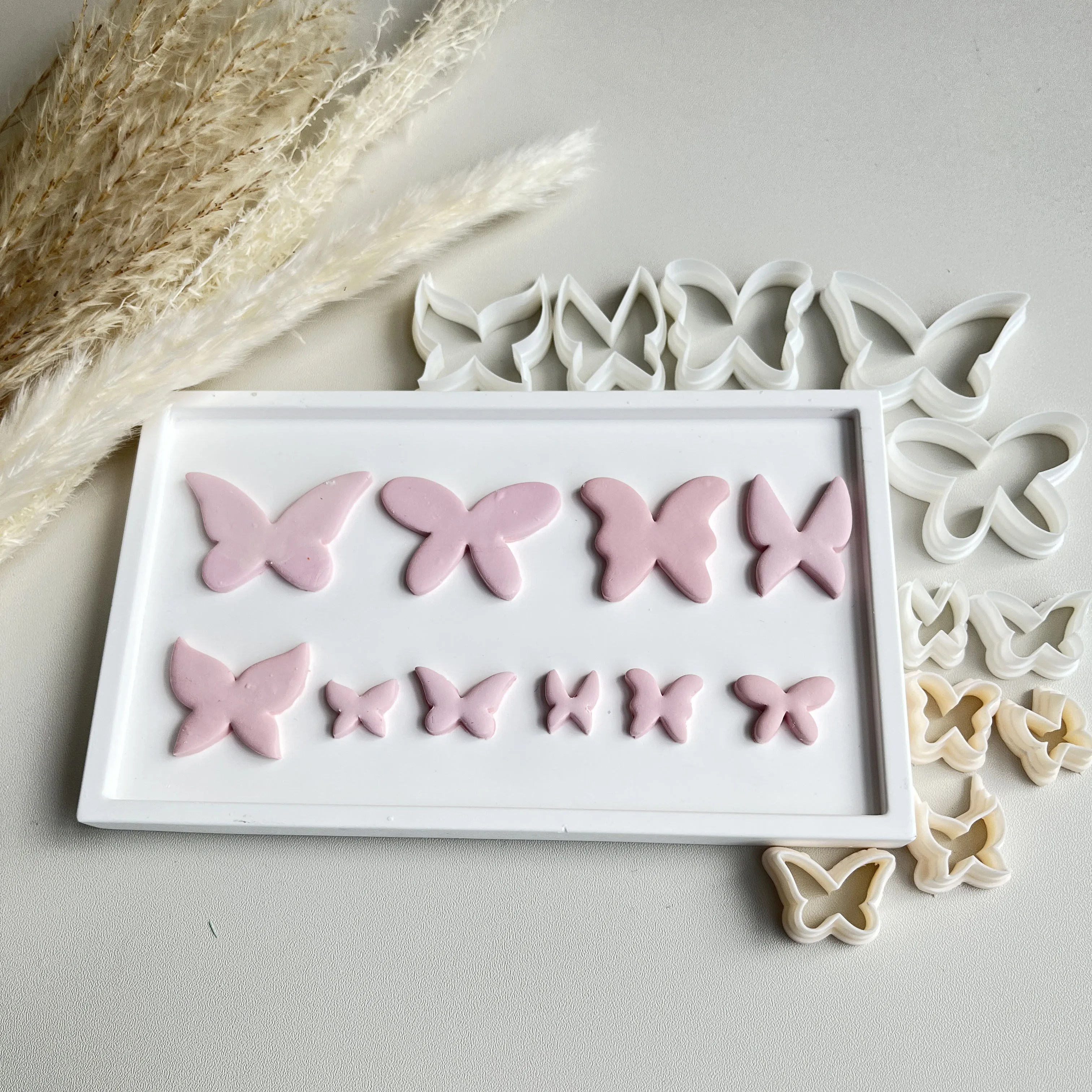 Different Sizes Butterfly Shape Polymer Clay Molds For DIY High Precision Earrings Jewellery Handmade Clay Tools