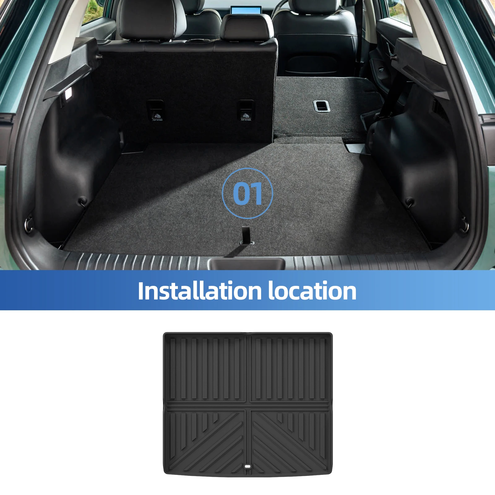 luckeasy-rhd-for-chery-jaecoo-5-ev-2025-2026-car-floor-mats-cargo-liner-trunk-pad-tpe-3d-foot-mat-black-right-hand-drive