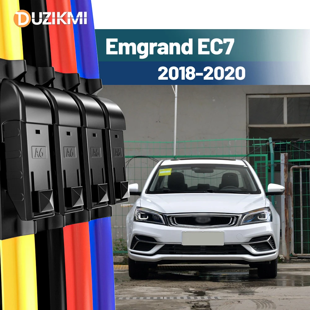 

For Geely Emgrand EC7 2018-2020 2019 2pcs Front Windshield Windscreen Wiper Blades Red Blue