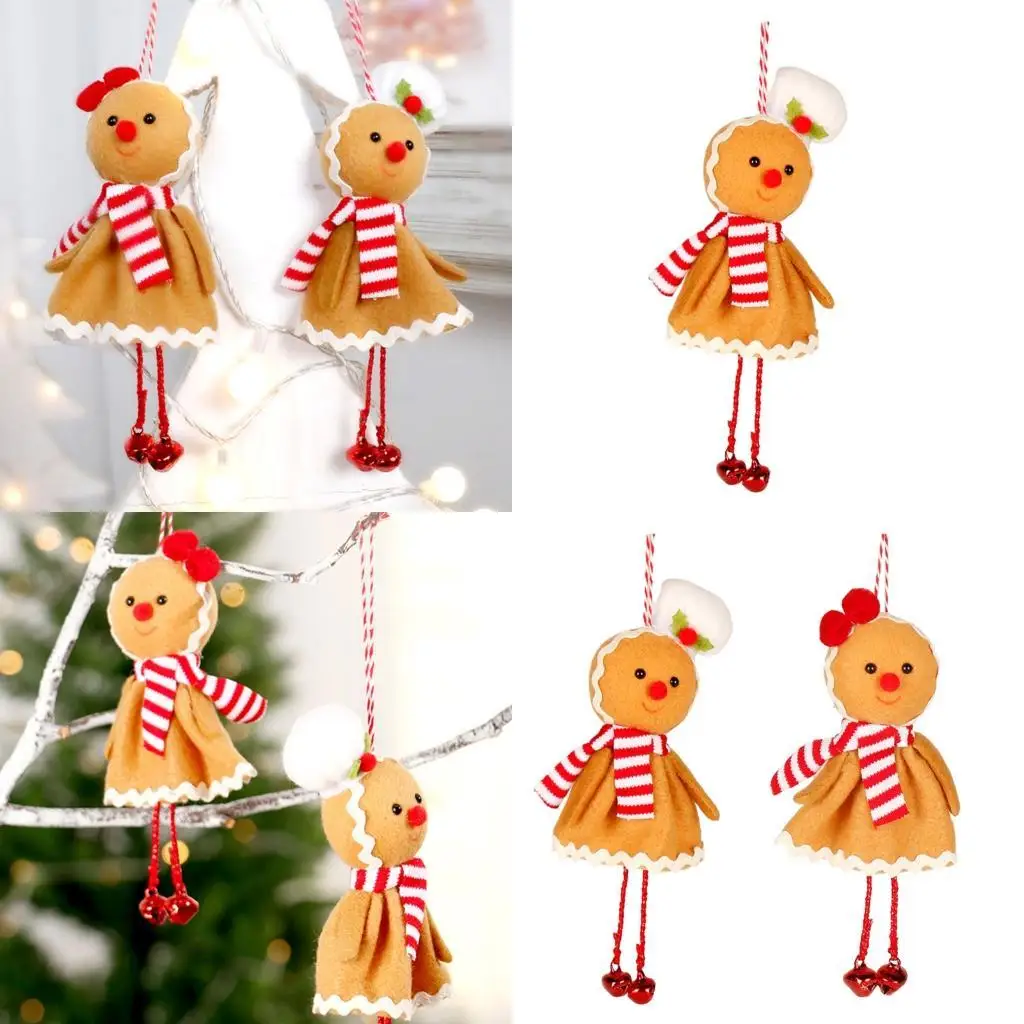 

G6KF Christmas Tree Doll Ornament Biscuit Men Hanging Decoration For Door Mantels