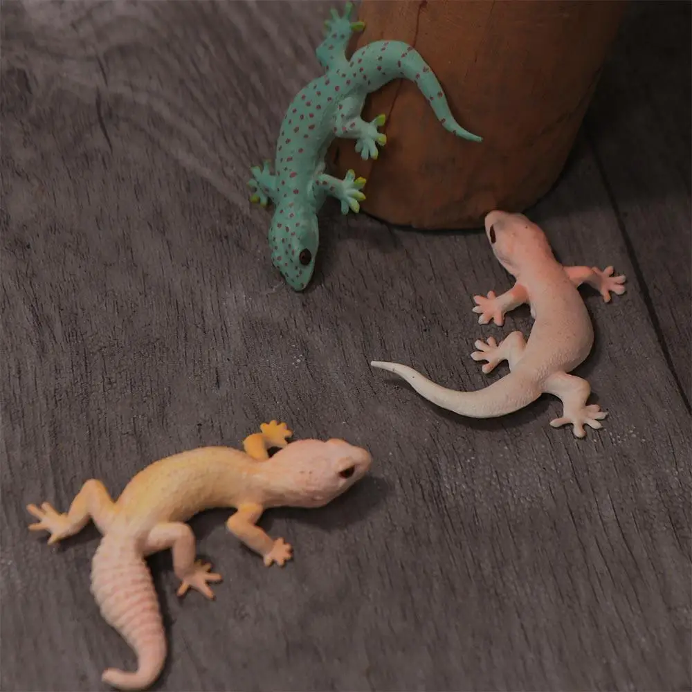 Gecko Prank Props จําลอง Lizard ตัวเลขความรู้ความเข้าใจของเล่นครอบครัวเกมรูปสัตว์ของเล่นตุ๊กตาสัตว์ Lizards Action Model