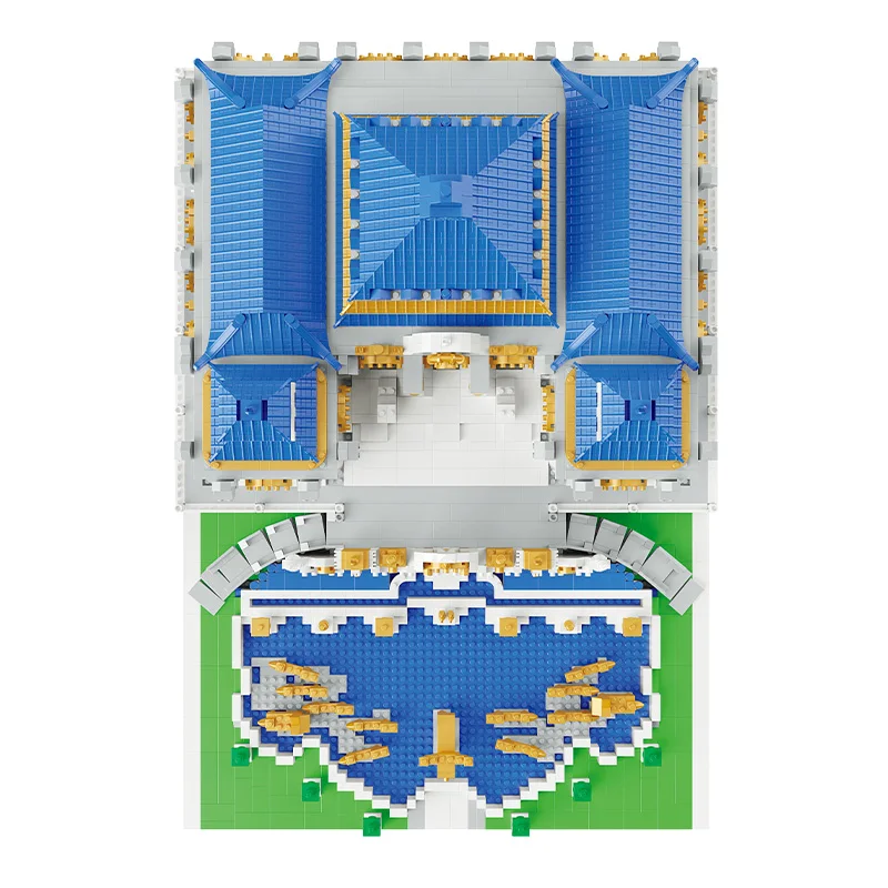 Kit di blocchi attraenti fai-da-te mattoni Classic Castle Garden House Puzzle 3D Puzzle apprendimento giocattoli educativi per bambini artigianato per bambini