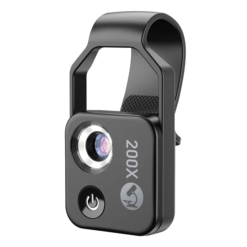 

200X микроскоп для телефона с объективом, карманный цифровой микроскоп для смартфона, увеличительный микроскоп с зеркальной фотографией