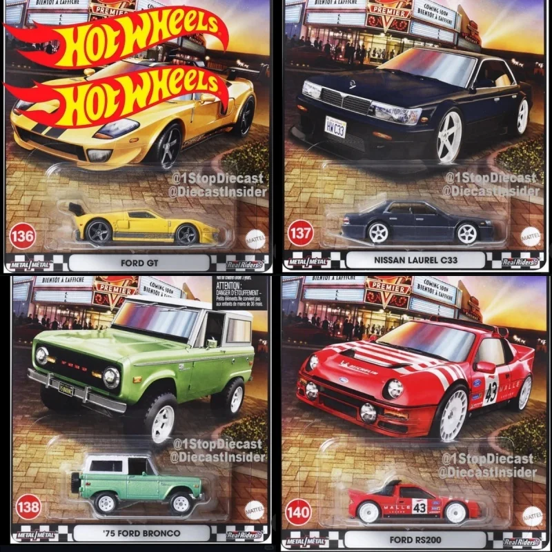 รถของเล่นฮอตวีลส์ รุ่นพรีเมียม บูเลอวาร์ด ซีรีส์ 1:64 ผลิตจากโลหะหล่อ ฟอร์ด จีที แลมโบกินี เทเมราเรีย นิสสัน ของสะสมสำหรับเด็กผู้ชาย