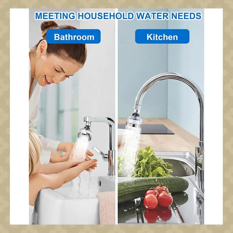 

AB45 Фильтр для воды для раковины, фильтр для крана, 360 ° Вращающиеся фильтры для смесителей, очиститель, фильтрация крана для дома, ванной комнаты и кухни Du