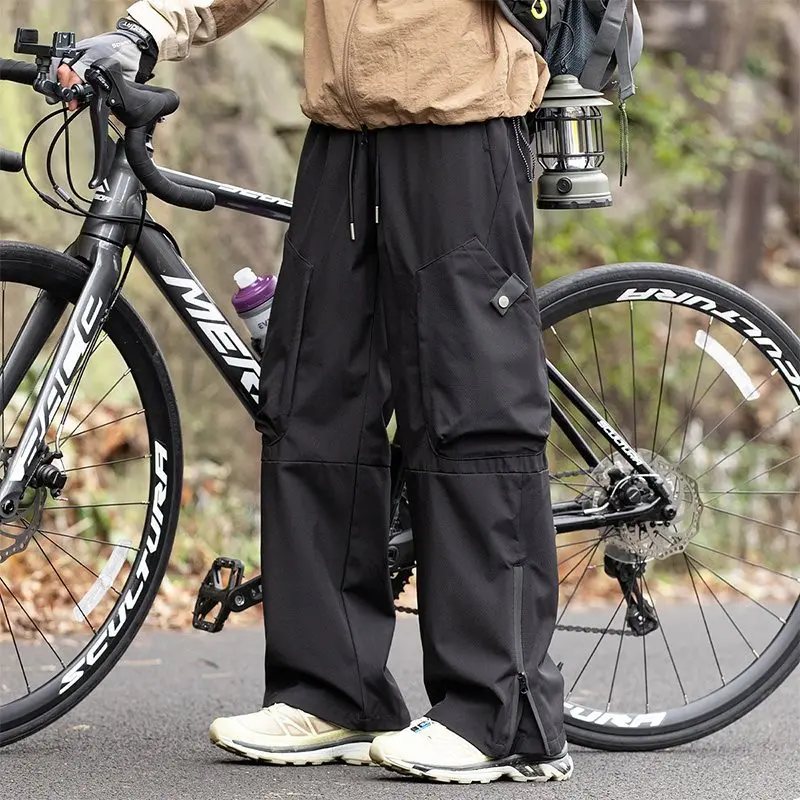 

Новые весенние мужские брюки для активного отдыха, водонепроницаемые, с защитой от морщин, повседневные, с высокой талией, прямого кроя, из модала, модные