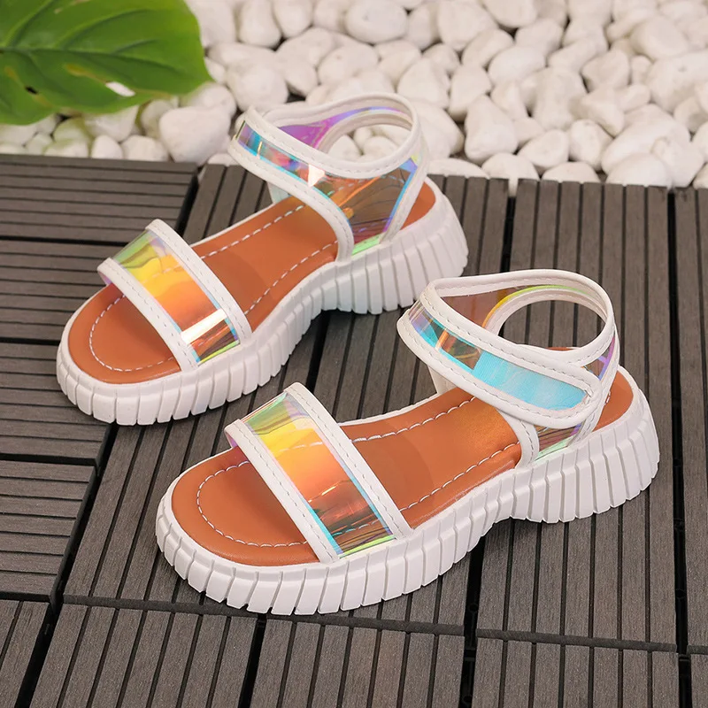 Sandales d\'été pour enfants, chaussures de plage pour filles, à semelles souples, antidérapantes, nouvelle collection