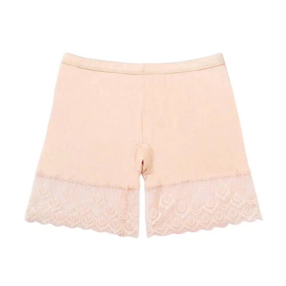 Fiber Shorts Women’s Lace Slip Shorts Breathable Boyshorts under Skirts Anti-chafing Safety Underwear for Wear Yoga Home